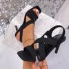 Women Sandals 2025 New Luxury High Heels Sandals Ladies Outdoor Party Wedding Shoes Women Sexy Open Toe Gladiator Shoes Women