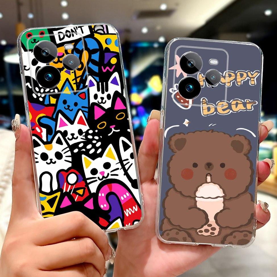 For Realme GT 7Pro Case Cover Clear Cute Cartoon Cat Fashion Cool Soft TPU Casing For Realme GT 7 Pro Phone Case RMX5010 RMX5011