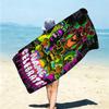 Personalized Horror Movie Mashup Beach Towel Microfiber Beach Towel Thin Absorbent for Beach Swimming Yoga Bath Sports. 09107