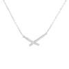 Full diamond cross necklace women's fashion light luxury simple versatile ins style niche design pendant women