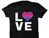 Love Bisexual Heart - Women's T-Shirt and Kids Tshirt - LGBTQ+ Pride Parade Proud Equal Lesbian Gay Trans Rights