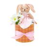 Doudou Et Compagnie BabyNat/DouDouBIO/Rabbit/Rose Diaper Cake, Baby Shower Gift, Present (GFDENT006)