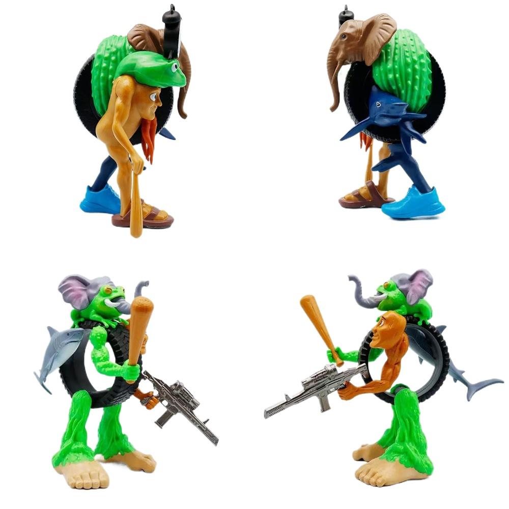 Italian Brainrot Tung Sahur Figure Toy Tralalero Tralala Figures Bombardino Crocodilo Shimpanzini Bananini Model Decor Doll Gift