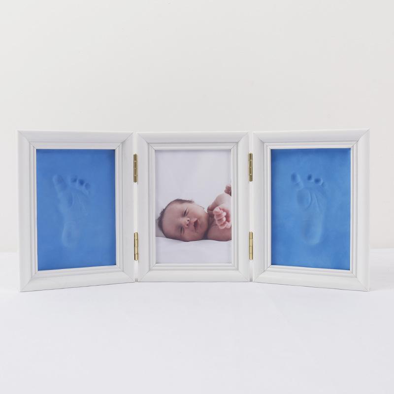 Baby Hand & Footprint Clay Photo Frame for Newborns - Perfect Keepsake for First Birthday and Milestones