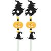 Black Felt Witches and Pumpkins - Halloween Decorations H003A