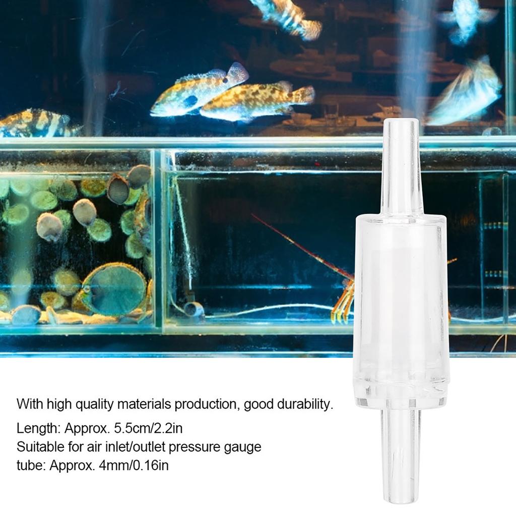 20pcs Aquarium Fish Tank Air Pump Accessories Unidirectional Water Check Valve Transparent