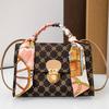 Fresh and sweet oblique span bag summer bag women's bag flower material small square bag