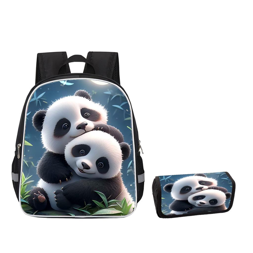 Stampa ad Alta Definizione Panda Alto Valore Attraverso il Confine Protezione Bordo Grande Capacità Tempo Libero Cancelleria Custodia Astuccio Due Set