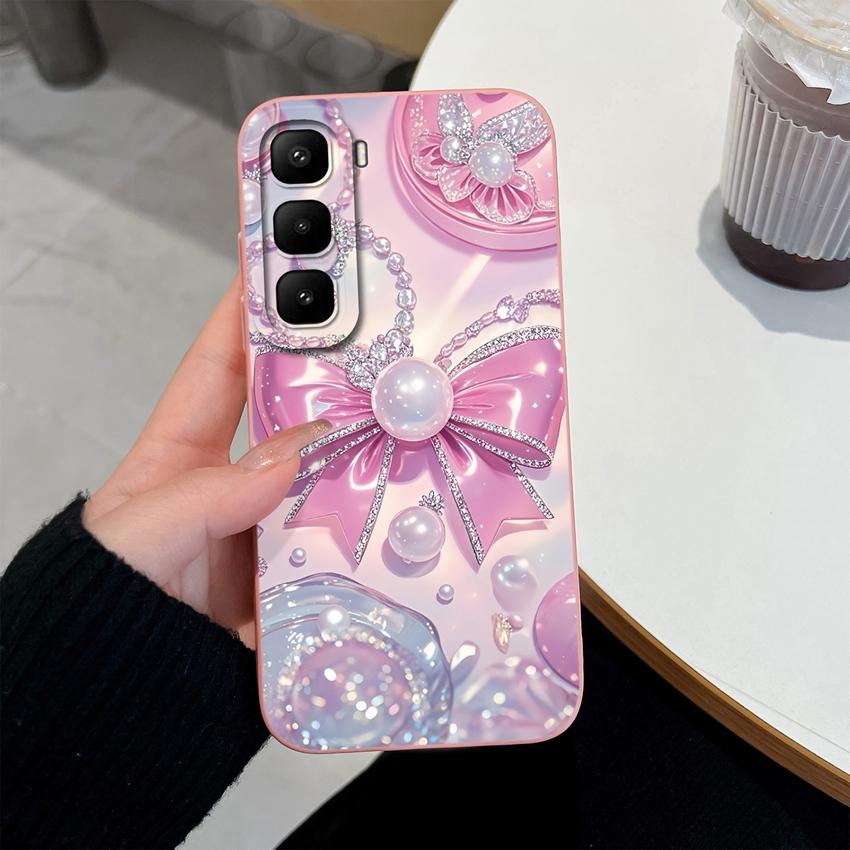 For Infinix Hot 60 50 Pro Plus 40Pro 30 Play 70 60i 50i 40i 30i Phone Case Sweet Bunny Cake New Upgrade Soft Smooth Silicone Lightweight Durable Shell