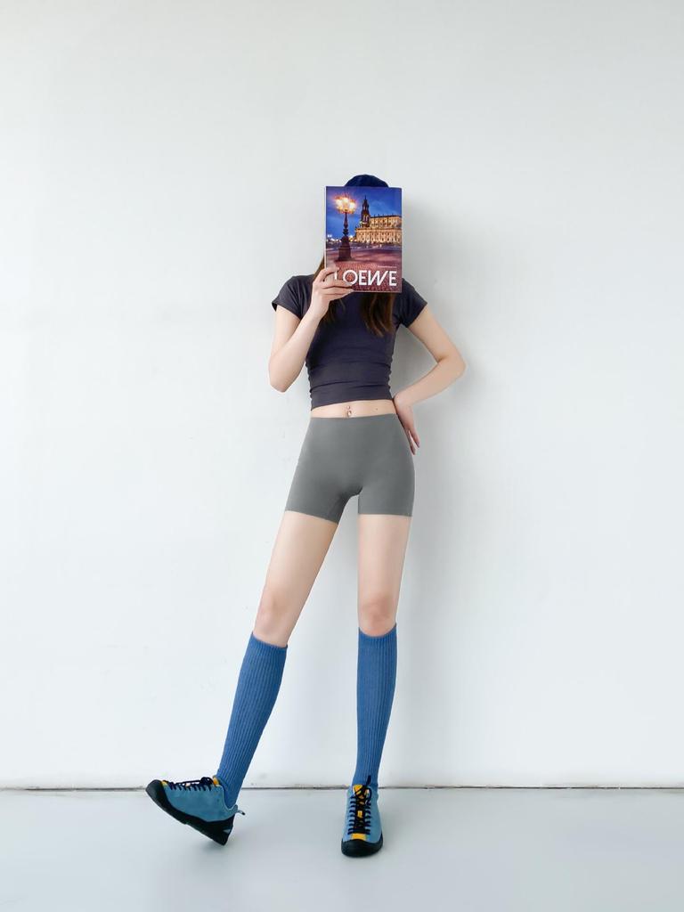 High-Waisted Women's Shaping Shorts - Anti-Exposure, No Panties Design