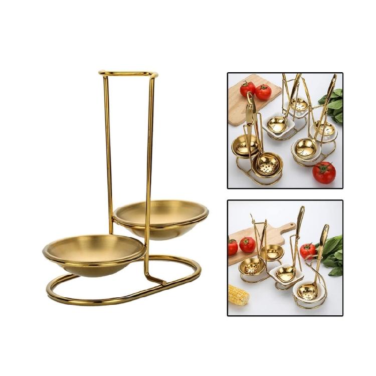 Rustproof Iron Construction Kitchen Tool Holder Vertical Storage Stand For Spoons And Utensils Soup Ladle