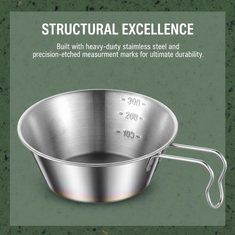 

Stainless Steel Camping Cup 300ml/500ml Portable Bowl Durable Sierra Cup Picnic 300ml