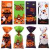 50pcs Exquisite Halloween Candy Bag Cute Drawstring Bag Snacks Candy Biscuit Bag  Trick or Treat