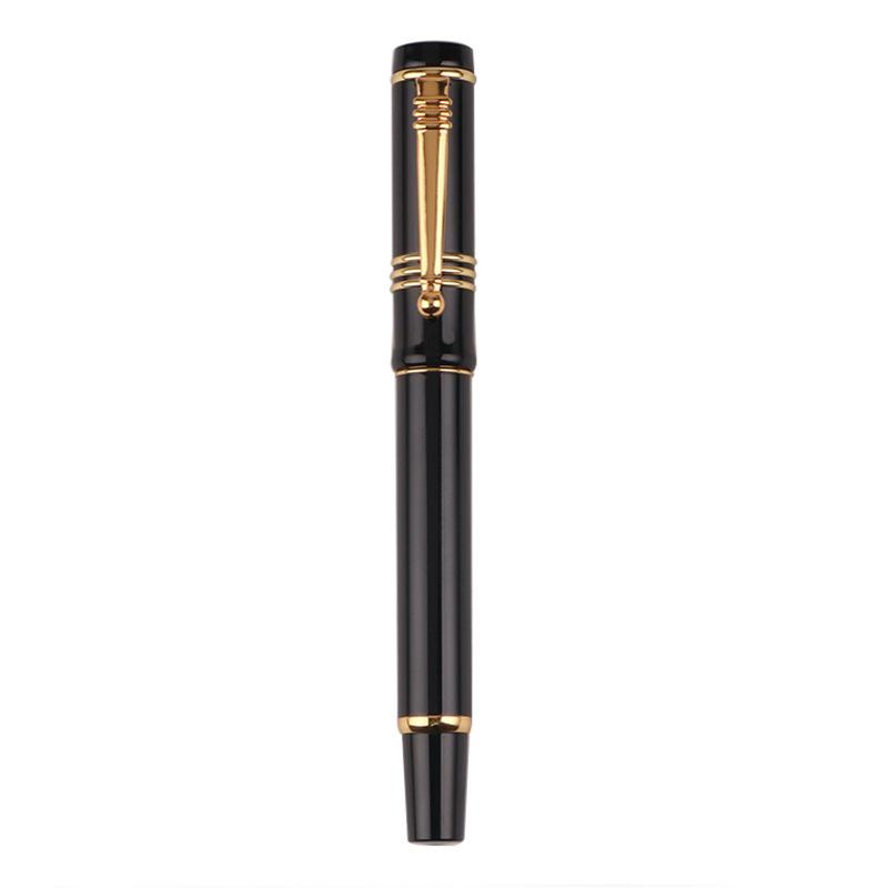 Iridium Nib Electroplated Piano Lacquer Metal Fountain Pen Business Meeting Gift Engraving Pen