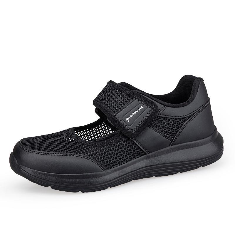 Large size mesh breathable casual walking shoes women's spring and summer new soft-soled middle-aged and elderly fattened and widened sports travel sh