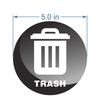 5-Inch Waterproof Recycling Bin Stickers: Ideal for Trash Cans & Automotive Decoration 50pcs