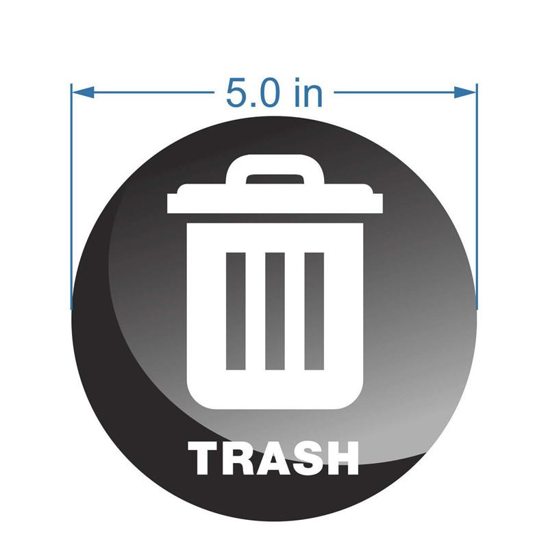 5-Inch Waterproof Recycling Bin Stickers: Ideal for Trash Cans & Automotive Decoration 50pcs