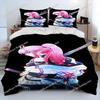 Zero Two (Darling in The FranXX) 002 Bedding Set Single Twin Full Queen King Size Bed Set Aldult Kid Bedroom Duvet Cover Sets