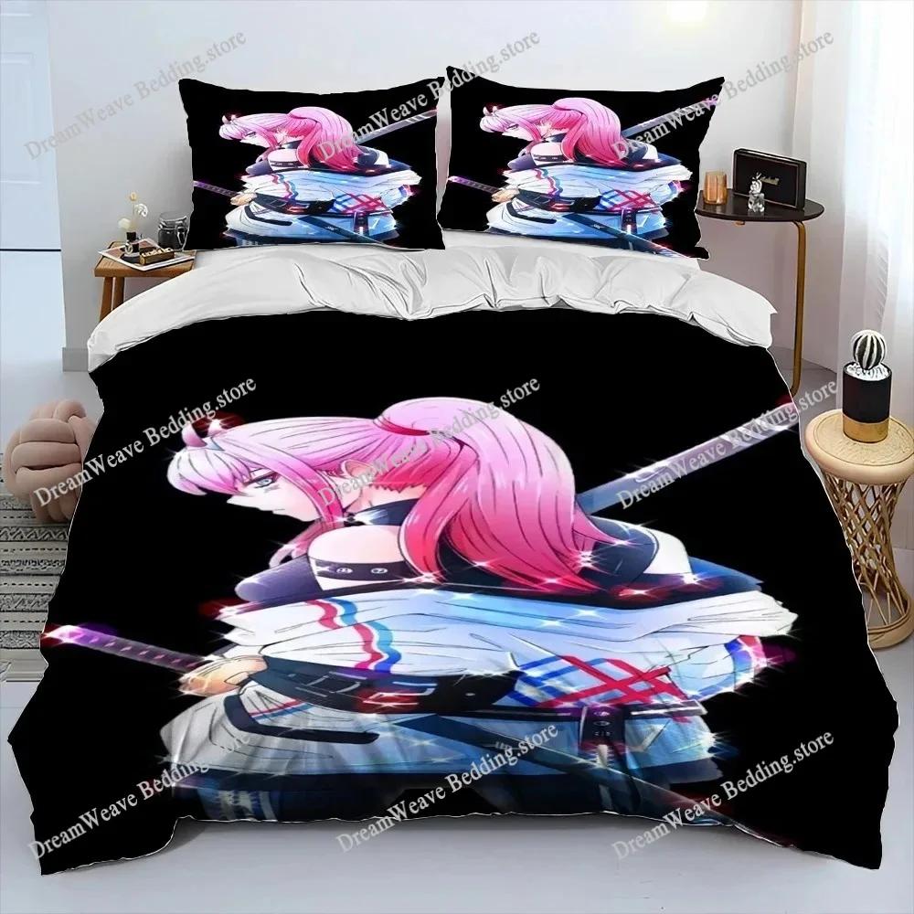 Zero Two (Darling in The FranXX) 002 Bedding Set Single Twin Full Queen King Size Bed Set Aldult Kid Bedroom Duvet Cover Sets