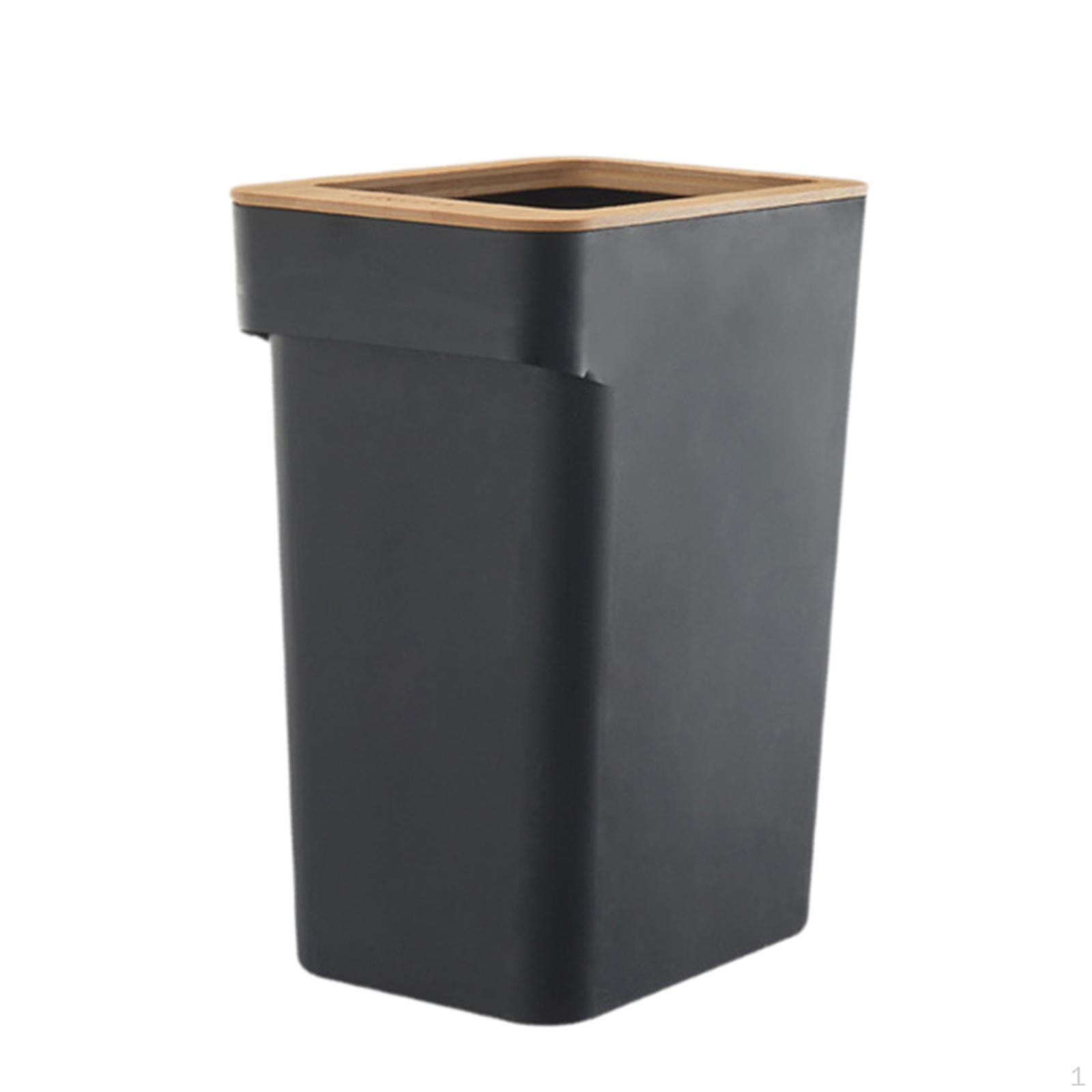 

Мусорный бак, ведро для хранения мусора, многофункциональная мусорная корзина, нескользящая корзина для мусора для дома 7L Black