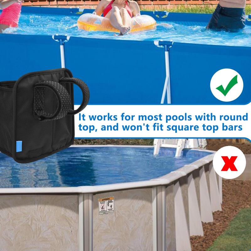 Poolzaun Becherhalter Pool Handlauf Aufbewahrungstasche Hohlboden Wasserflaschen-Halterung für Poolgeländer Trinkbecher