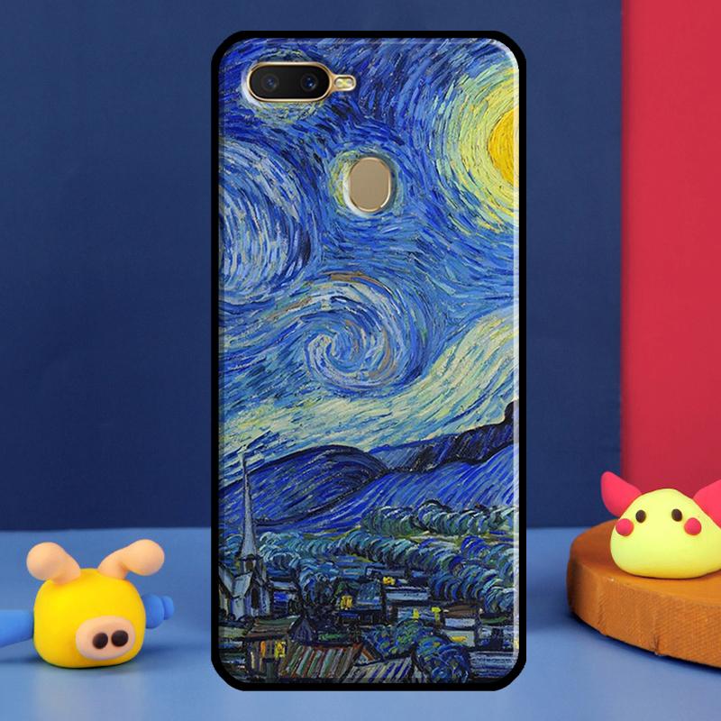 Van Gogh Starry Sky Case For Oppo A91 A5 A9 A16 A76 A96 A58 A78 A98 A52 A72 A74 A94 A54 S A57 A77 A15 A17 Cover
