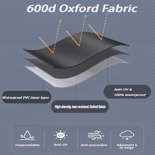 Waterproof Outdoor Furniture Cover 310x150x105cm Rectangular Patio Table Cover Anti-UV 600D Oxford Garden Furniture Rain Dust Protection