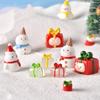Christmas Miniatures Resin Figurines Snowman Pig Egg Tube Ornament Cute Micro Landscape Merry Xmas Decoration Home Party Decor