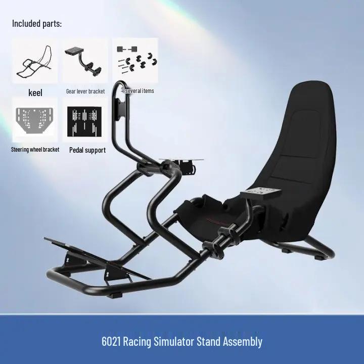 Enhanced Racing Simulator Stand with Monitor Mount & Game Steering Wheel Gear Holder