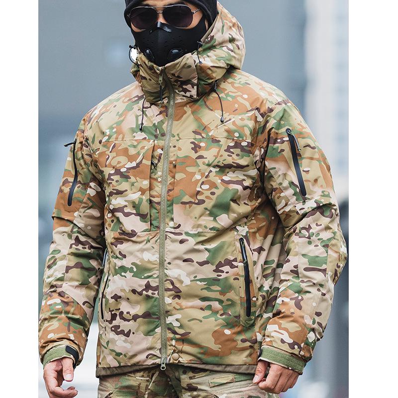 Huan Long Men's Tactical Water-Repellent Camouflage Jacket for Mountaineering and Winter Cycling