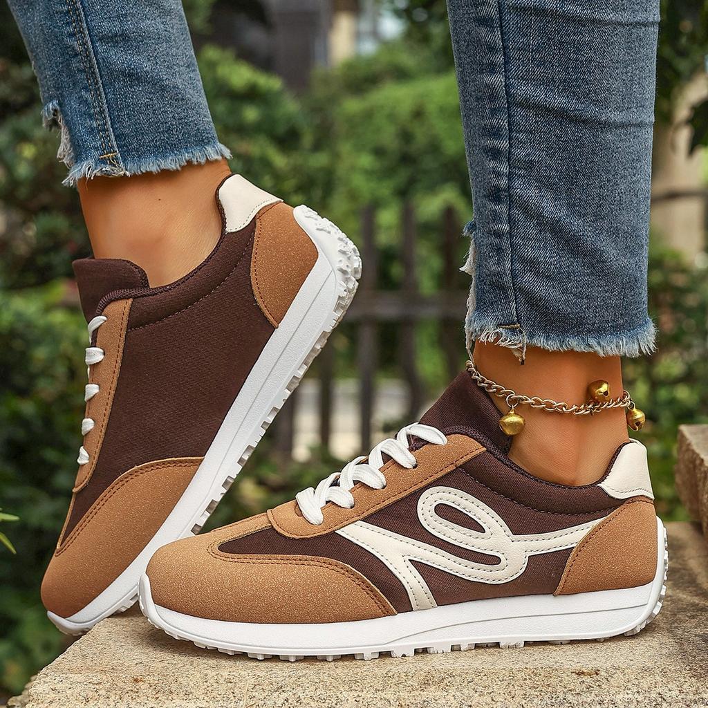 Fashion Women's Casual Sports Shoes - Rubber Sole Geometric Pattern, Low Cut Lace Up Design, Suitable for Wearing All Seasons size 36-42