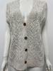 Speckled Dots Retro Diamond Button V-neck Sleeveless Autumn/Winter Women's Cardigan Vest