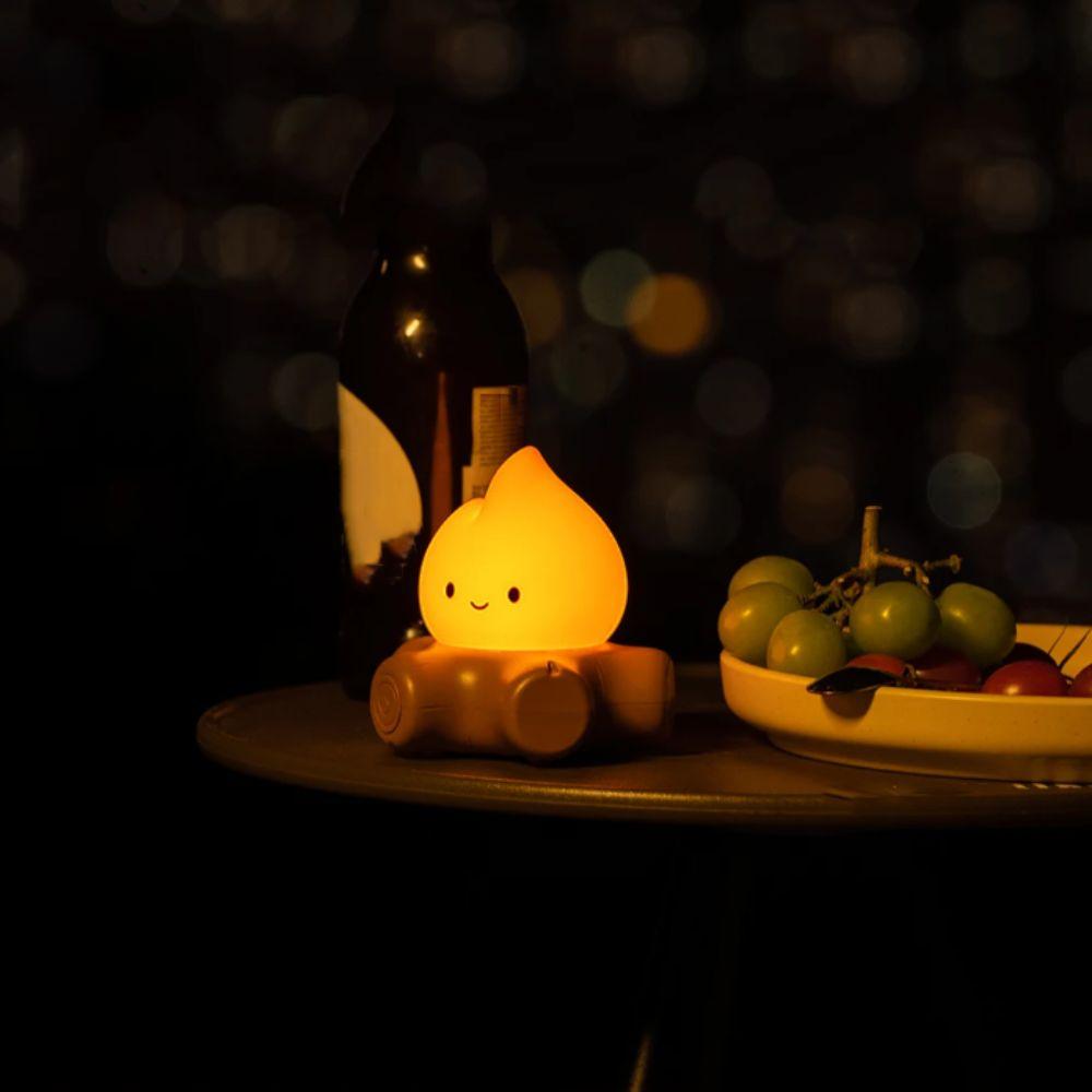 Soft Silicone LED Flameless Candle Dimmable USB Table Lamp Safe Lamp Campfire Night Light  Dimmable