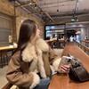 Retro fur integrated brown suede short fur jacket women's thin fur top autumn and winter
