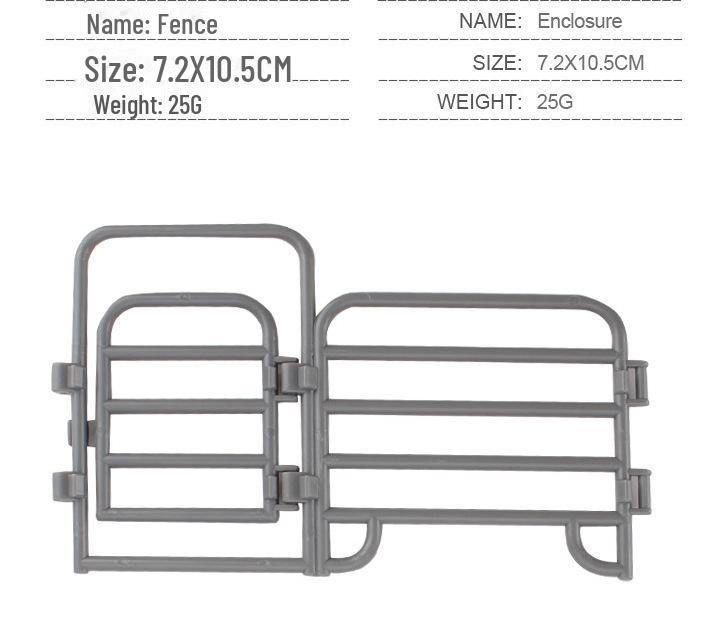 Jurassic Simulation Farm Scene Dinosaur Model Sand Table Toy Set with Fence and Gate
