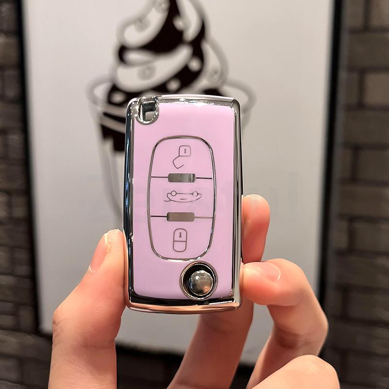 2/3 Buttons Auto Keyless Bag Tpu Car Key Fob Case Cover For Peugeot 307 308 406 107 206 207 For Citroen Xsara C2 C3 C4 C5 C6 C8