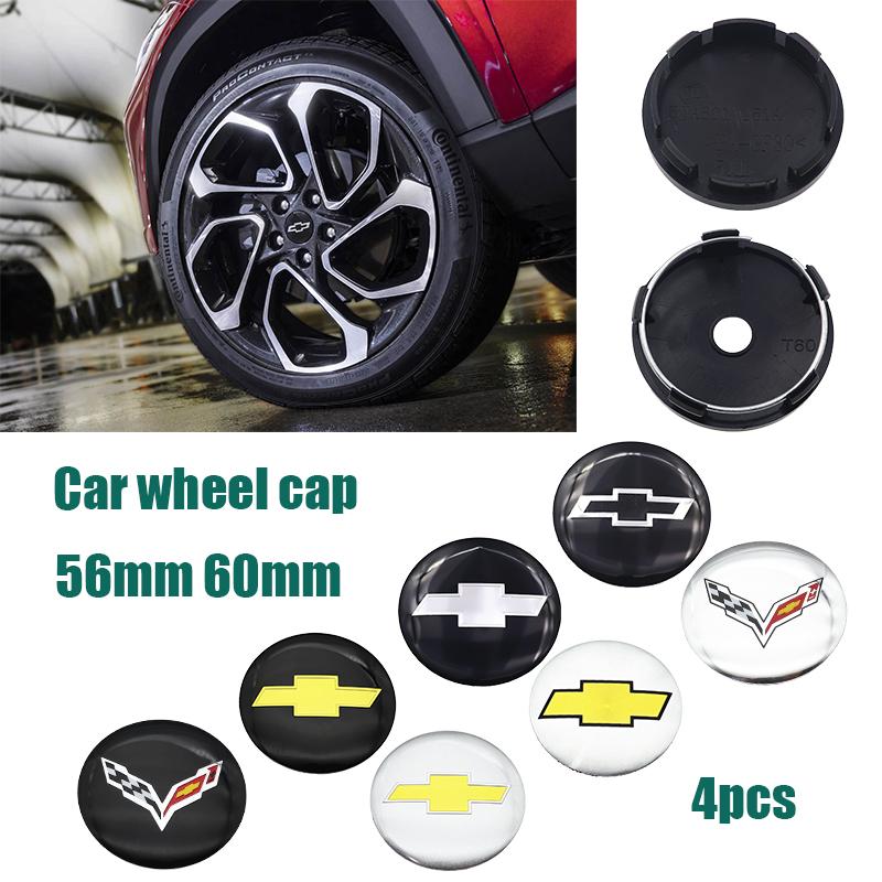 4pcs 60mm 56mm Car wheel emblem Wheel Center Hub Cap auto Rim refit dust-proof badge covers styling accessories For Chevrolet HK2