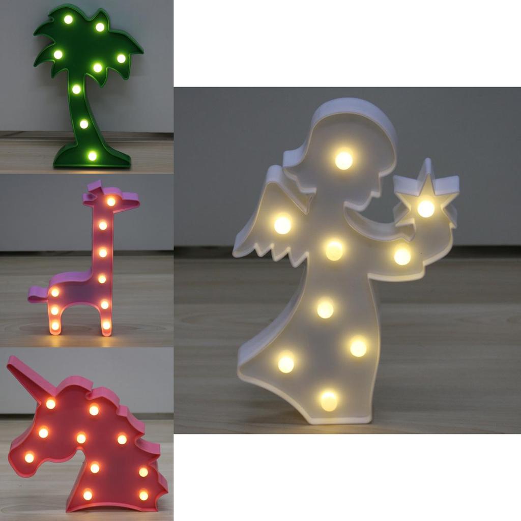 Unicorn Night Light With Star Shape Led Decor For Bedroom And Gift Use