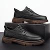 Men's 2023 Autumn Black Casual Retro Leather Shoes – Trendy Non-slip British Style