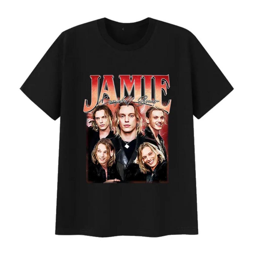 

Jamie Campbell Bower Vintage Graphic T Shirt Men s Gothic Fashion Oversized T-shirts High Quality Pure Cotton T-shirt S