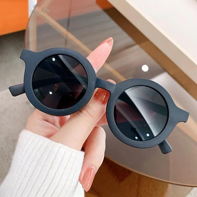 Children's sunglasses inset style round frame 1-7 year old baby sunglasses sun shading sun protection