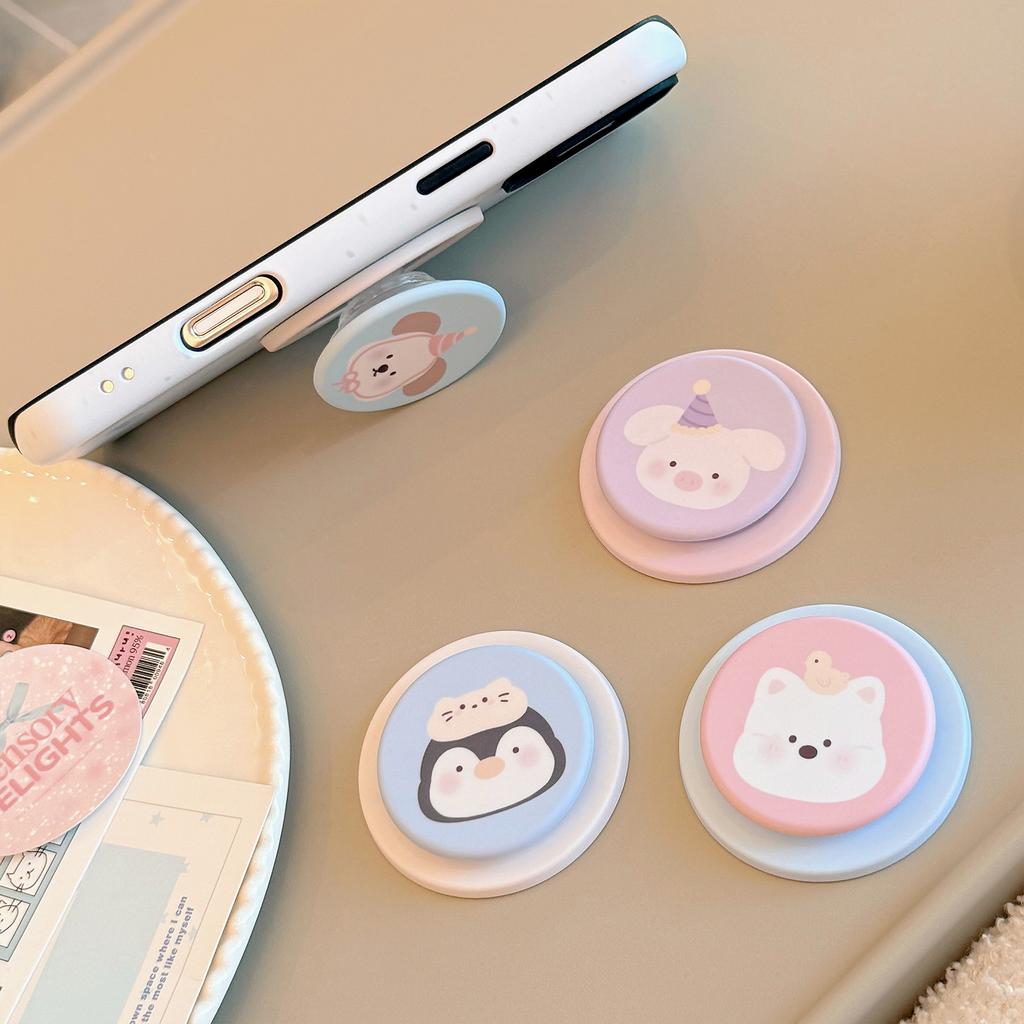 Niche Cartoon for Magsafe Magnetic Holder Film Small Animal Mobile Phone Airbag Holder Retractable and Portable