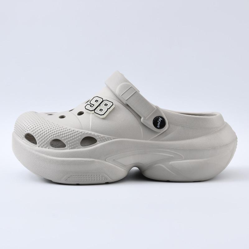 Hole shoes men's new summer wear non-slip bag head thick-soled casual sports big head slippers