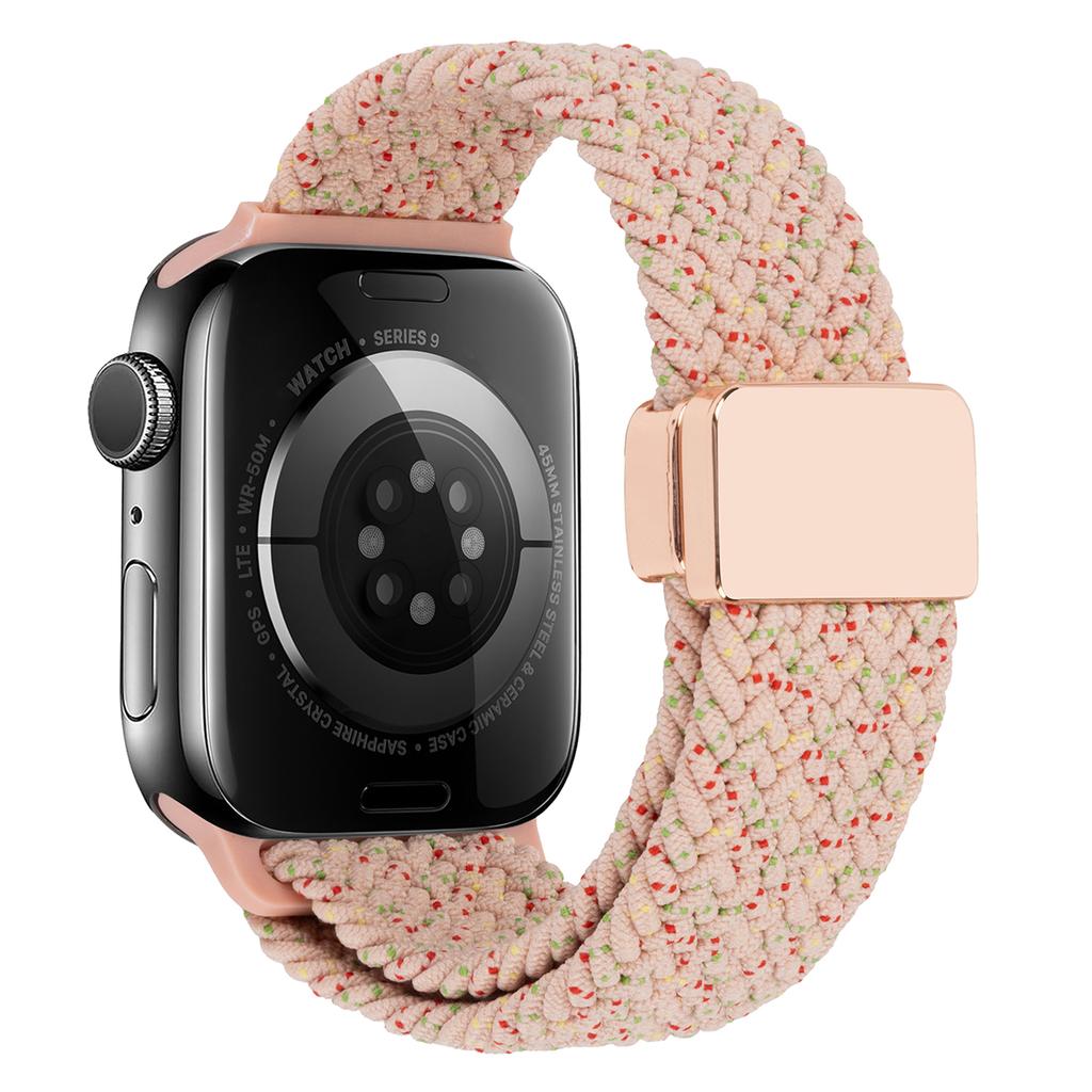 Watch Band For Apple Watch Series 10 Ultra 9 8 7 SE 6 5 4 3 2 1 46mm 49mm 45mm 44mm 42mm , Magnetic Clasp Nylon Adjustable Strap