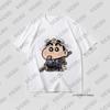 MINISO Cute Cartoon Crayon Shin-chan Print T-shirt For Men Summer Cotton Short Sleeve O-neck Tees Casual Fashion Oversized Tops