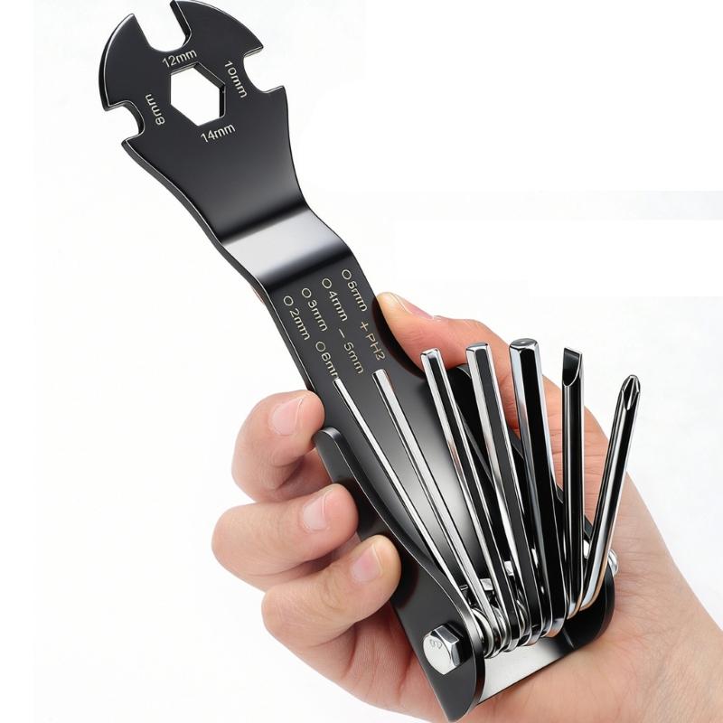 Professional Foldable Screwdriver Kit Various Size Ergonomic Hand Tool Hex Key For Machinery And Electronics