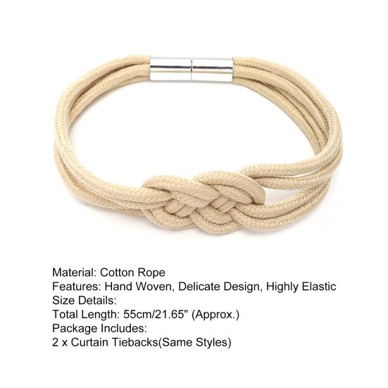 2 st Slitstark gardinhållare Rostsäker Fint utförande 8 stilar handvävd gardinspänne för hotell