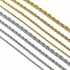 Non-Fading 316L Stainless Steel Rope Chain Necklace for Men & Unisex, Hip Hop Style
