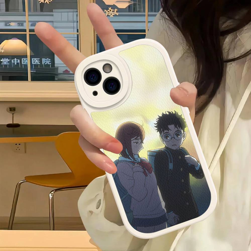 FUNNY DAN DA DAN Leather Phone Case For IPhone 16 16e 15 14 13 12 11 Pro Max Plus Mini Cover