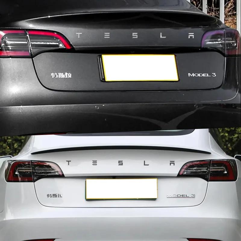 Autoaufkleber 2025 Neues Tesla 3D ABS Autoemblem Tesla Buchstabe Motorhaube hinten Heckklappe Kofferraum Aufkleber Abzeichen Aufkleber Für Modell 3 Modell